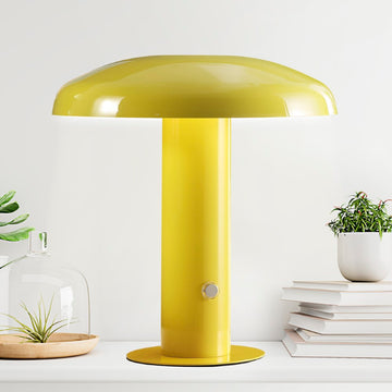 Suillius 11" Contemporary Bohemian Rechargeable/Cordless Iron Integrated LED Mushroom Table Lamp